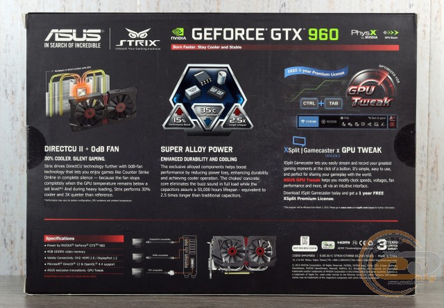 ASUS GeForce GTX 960 STRIX DirectCU II OC (STRIX-GTX960-DC2OC-4GD5)