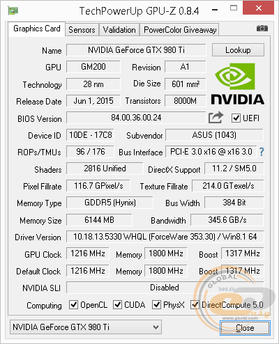 ASUS STRIX GTX 980 Ti (STRIX-GTX980TI-DC3OC-6GD5-GAMING)