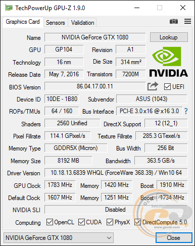 ASUS GeForce GTX 1080 TURBO (TURBO-GTX1080-8G)