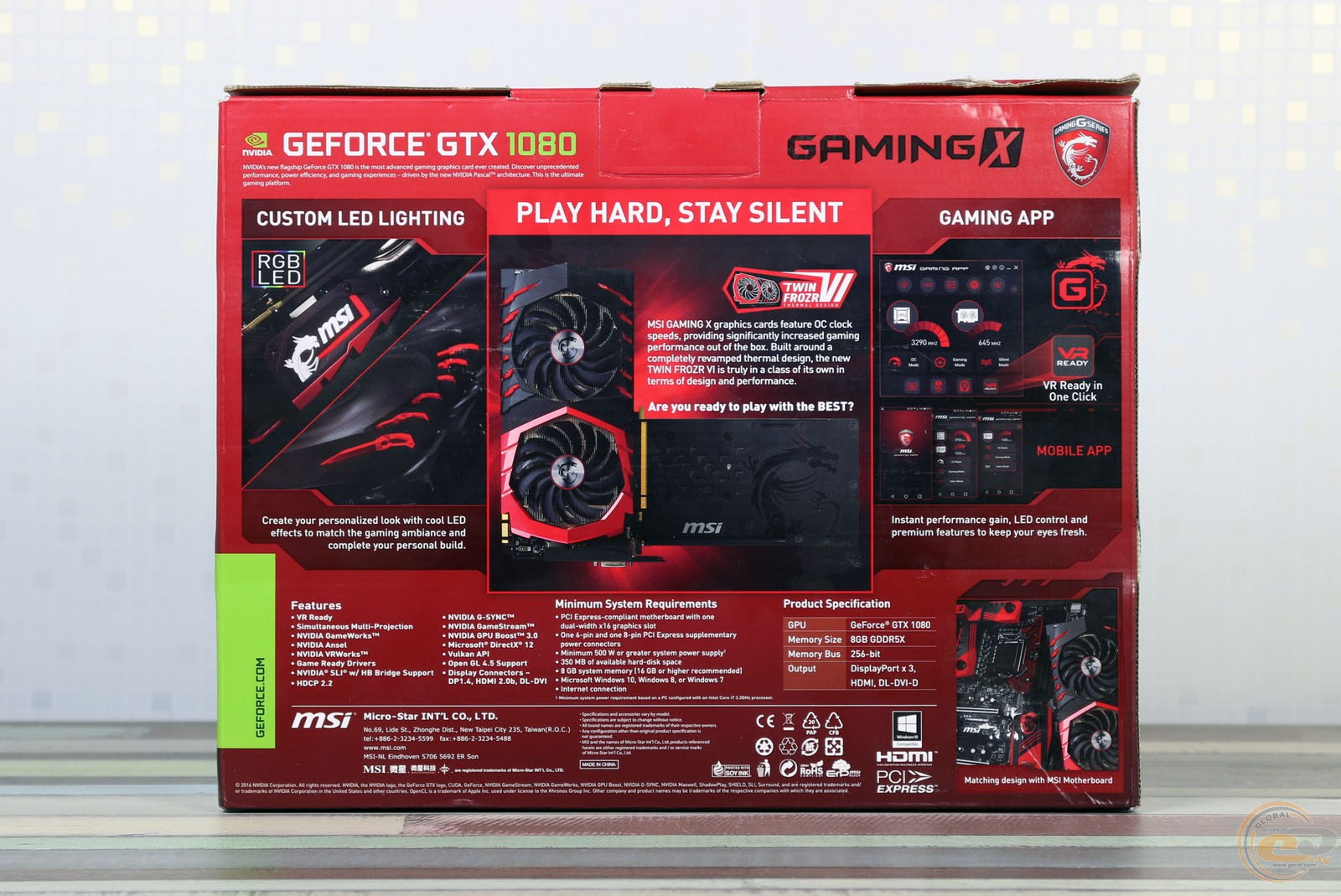 Обзор и тестирование видеокарты MSI GeForce GTX 1080 GAMING X 8G GECID