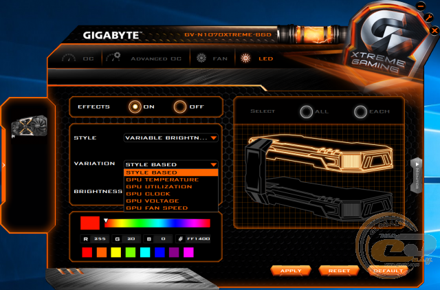 GIGABYTE GeForce GTX 1070 Xtreme Gaming 8G (GV-N1070XTREME-8GD)