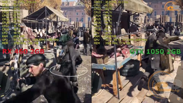 Radeon RX 460 vs GeForce GTX 1050