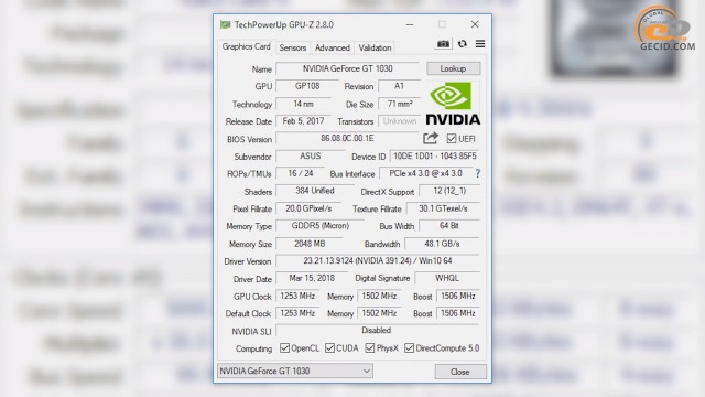 NVIDIA GeForce GT 1030