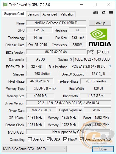 ASUS ROG STRIX-GTX1050TI-4G-GAMING