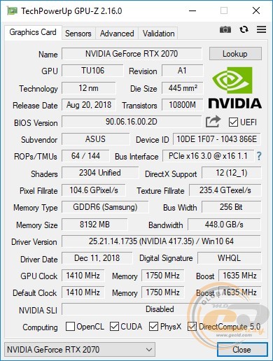 ASUS Dual GeForce RTX 2070 Advanced edition (DUAL-RTX2070-A8G)