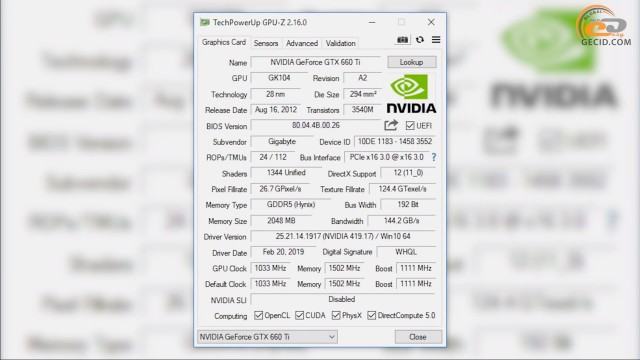 GeForce GTX 660 Ti
