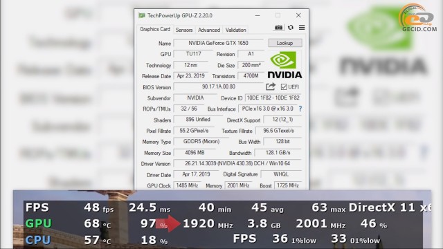 NVIDIA GeForce GTX 1650