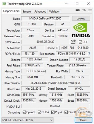 ASUS ROG-STRIX-RTX2060-6G-GAMING