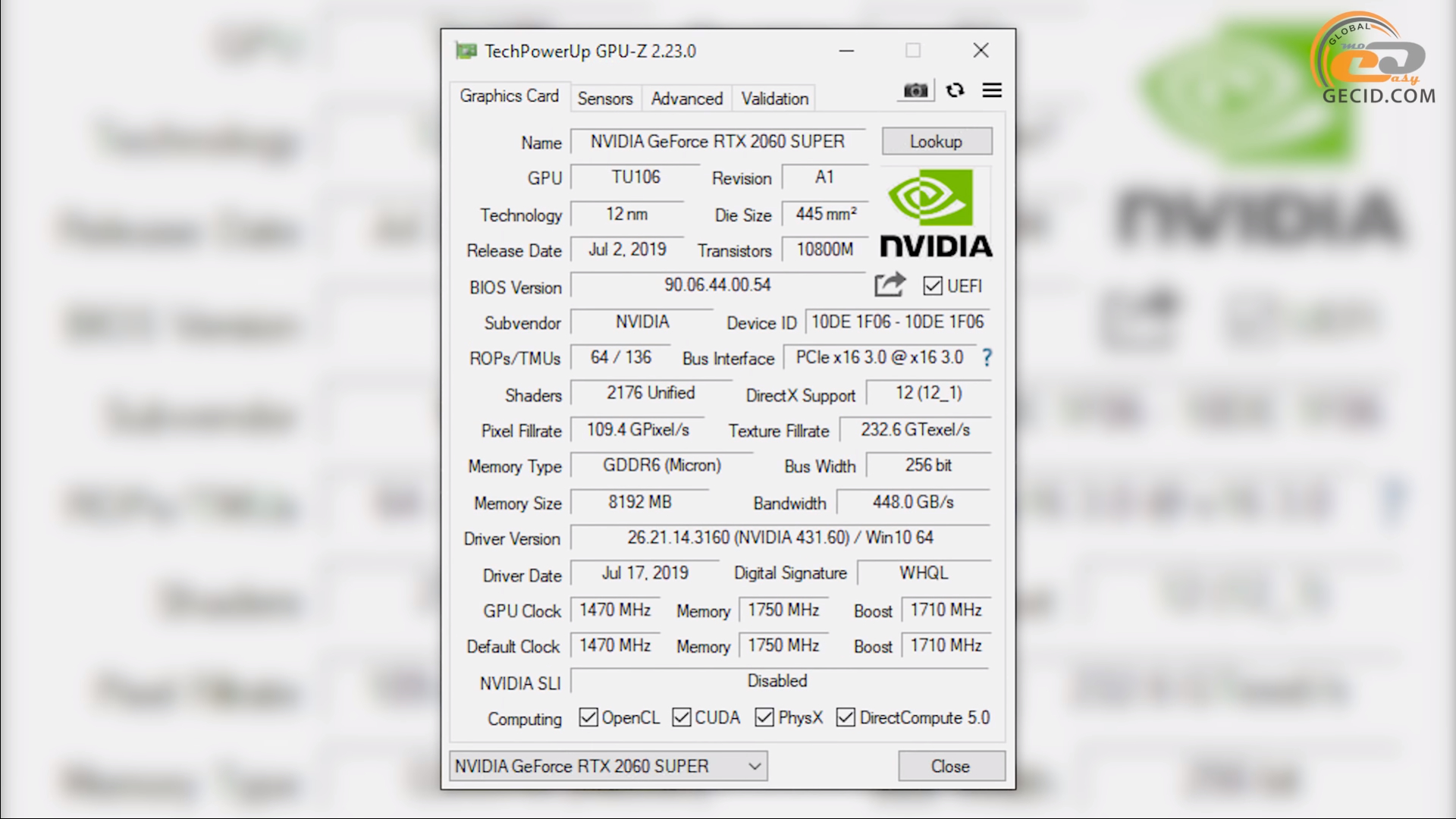 Сравнение NVIDIA GeForce RTX 2060 SUPER с RTX 2060, RTX 2070 и RTX 2070