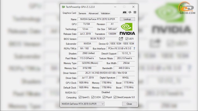 NVIDIA GeForce RTX 2060 SUPER