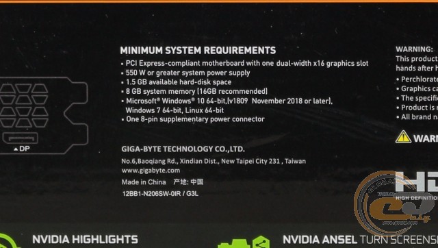 GIGABYTE GeForce RTX 2060 SUPER WINDFORCE OC 8G