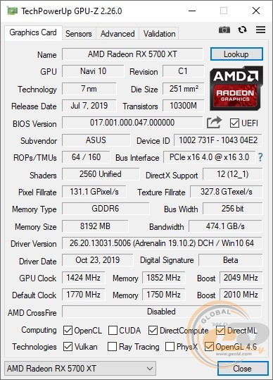 ASUS ROG STRIX Radeon RX 5700 XT OC Edition