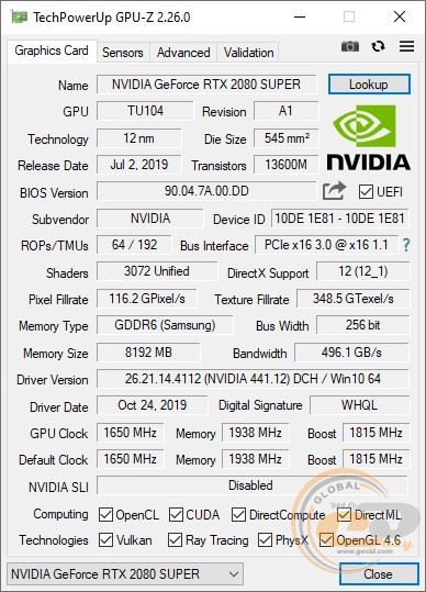 Palit GeForce RTX 2080 SUPER GameRock