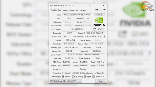 NVIDIA GeForce GTX 1660 SUPER