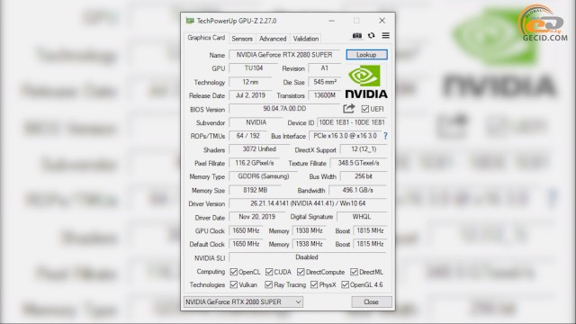NVIDIA GeForce RTX 2080 SUPER