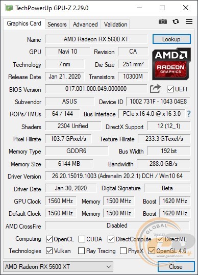 ASUS ROG Strix Radeon RX 5600 XT OC Edition
