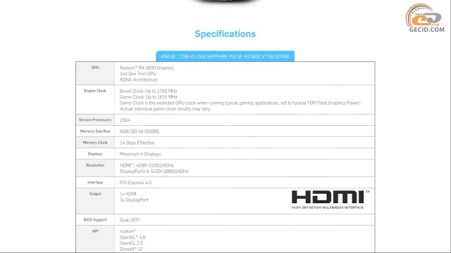 AMD Radeon RX 5600 XT