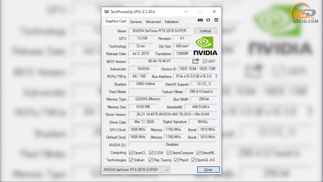 GeForce RTX 2070 SUPER