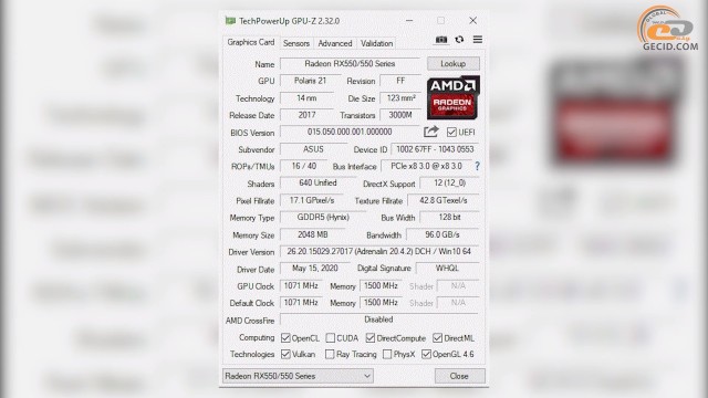 AMD Radeon RX 550