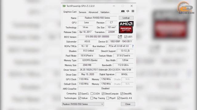 AMD Radeon RX 550