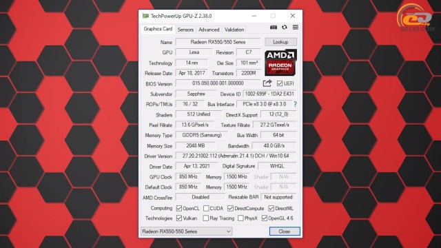AMD Radeon RX 550