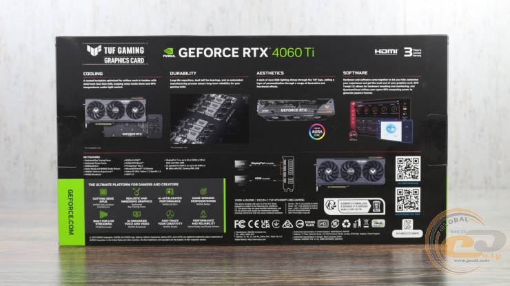 ASUS TUF Gaming GeForce RTX 4060 Ti 8GB GDDR6 OC