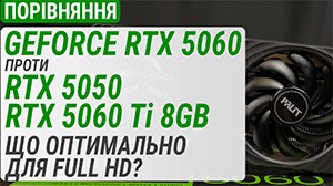 Сравнение GeForce RTX 5060 с GeForce RTX 5050 и GeForce RTX 5060 Ti 8GB: Что оптимально для Full HD?